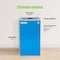 Alpine Industries Square Recycling Bin, 29 Gallons, Blue Can, Mixed Opening Lid, for Mixed ALP4450-KIT-BLU-M-MIX - alternate 4